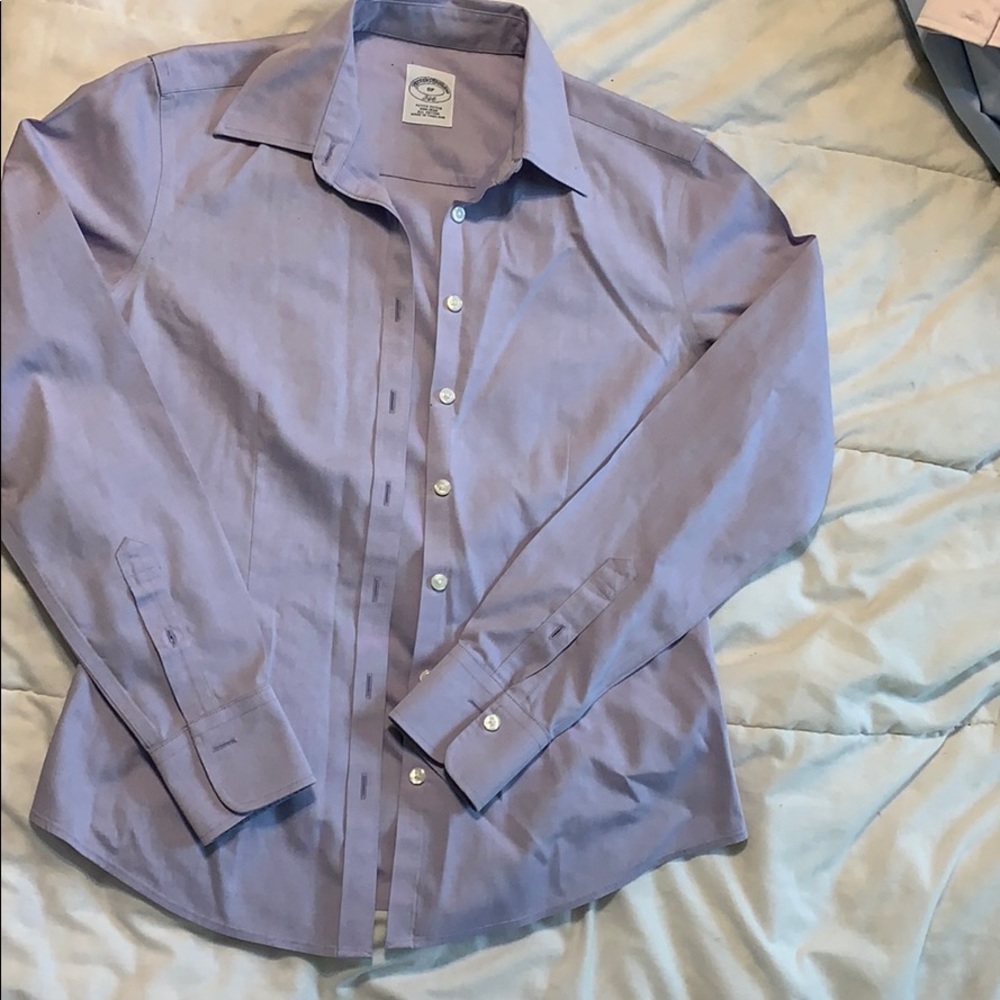 Brooks Brothers 346 lilac long sleeved button down
